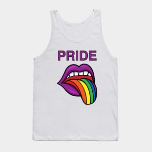 Pride LGBT Rainbow Lips Design Tank Top